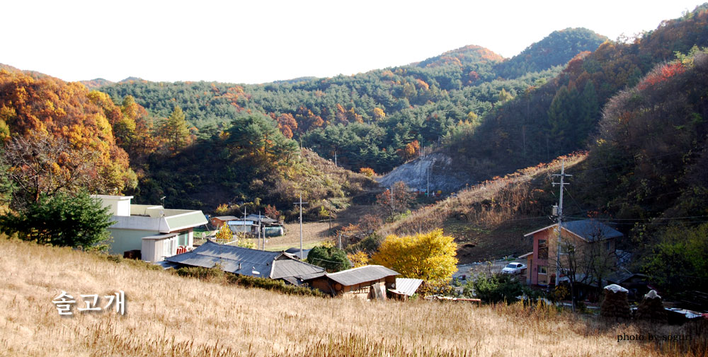 충북 단양 솔고개마을의 가을풍경